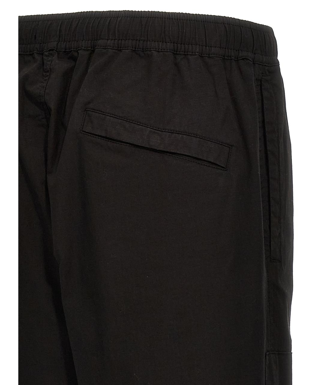 STONE ISLAND Черные хлопковые повседневные брюки, фото 4