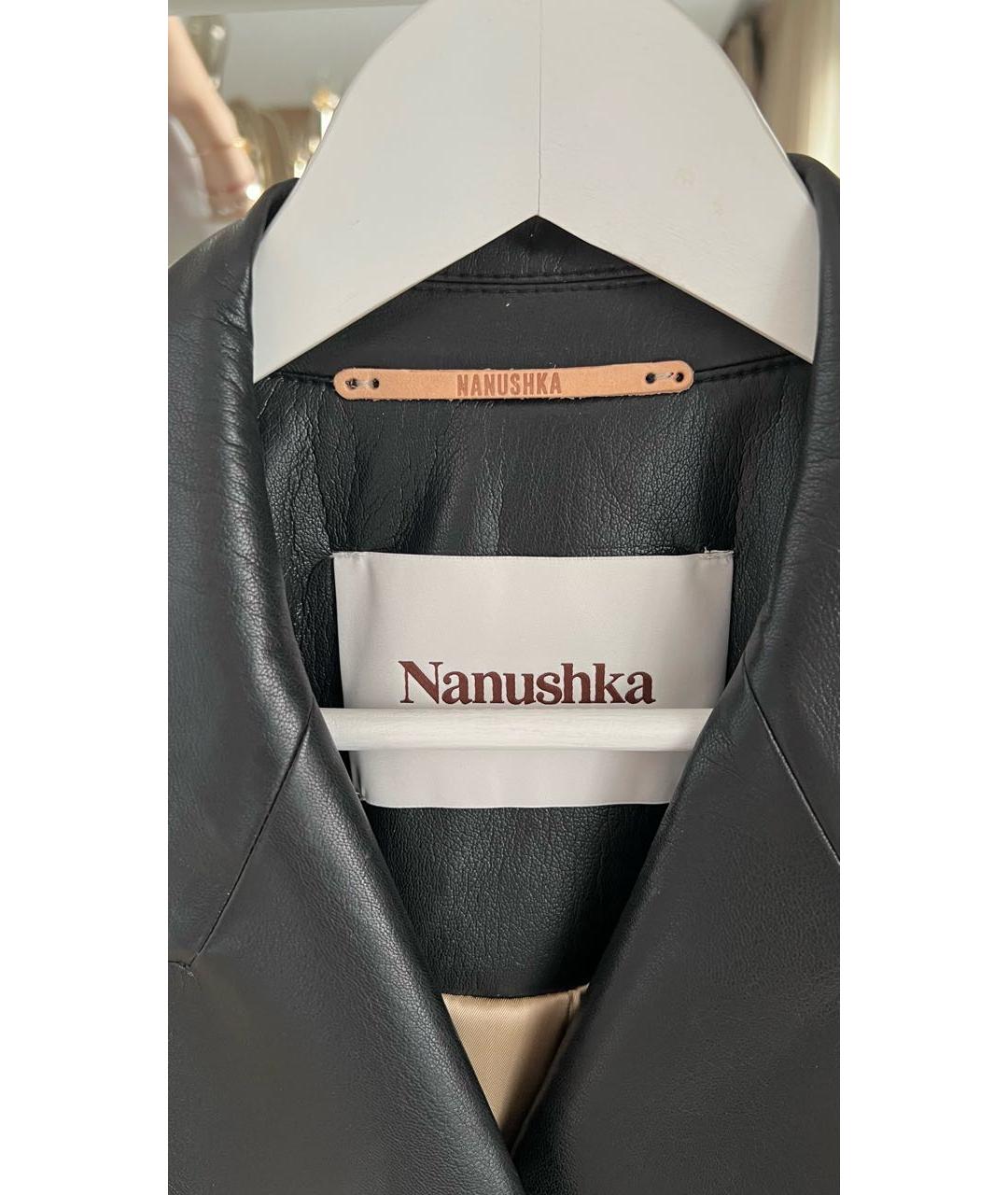 NANUSHKA Черный кожаный жакет/пиджак, фото 8