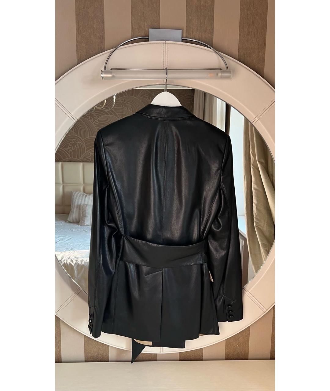 NANUSHKA Черный кожаный жакет/пиджак, фото 2