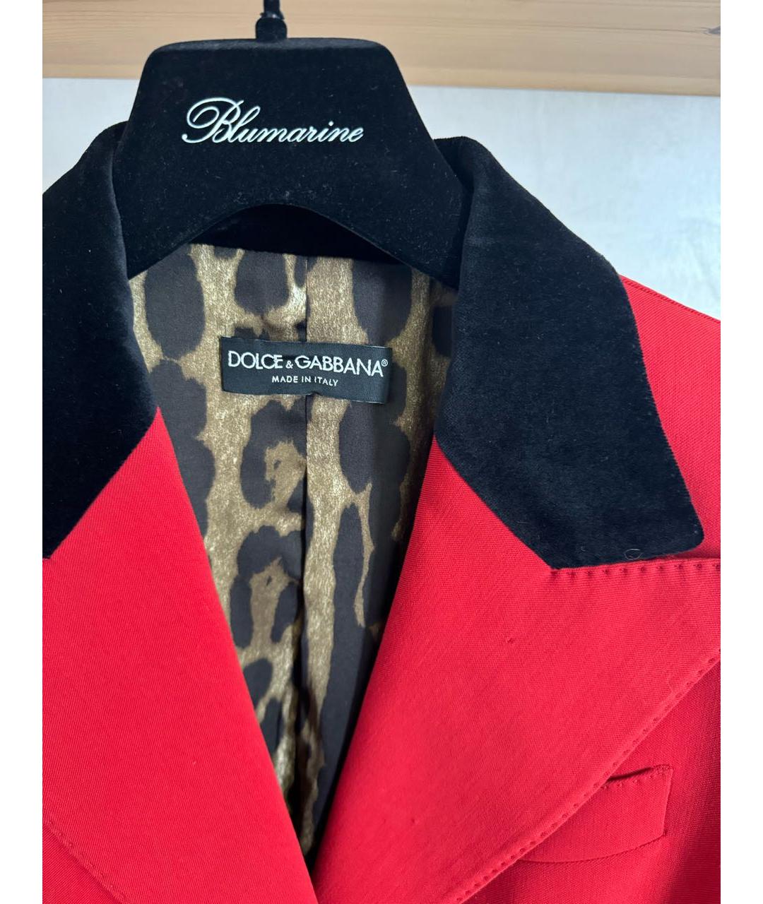 DOLCE&GABBANA Бордовый хлопковый жакет/пиджак, фото 8