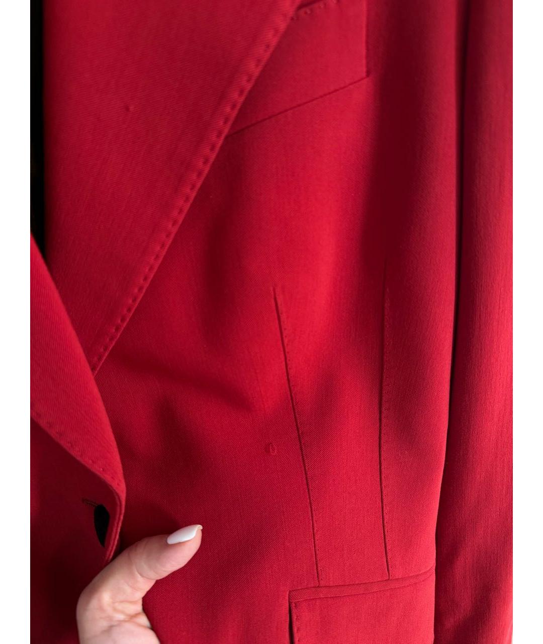 DOLCE&GABBANA Бордовый хлопковый жакет/пиджак, фото 3