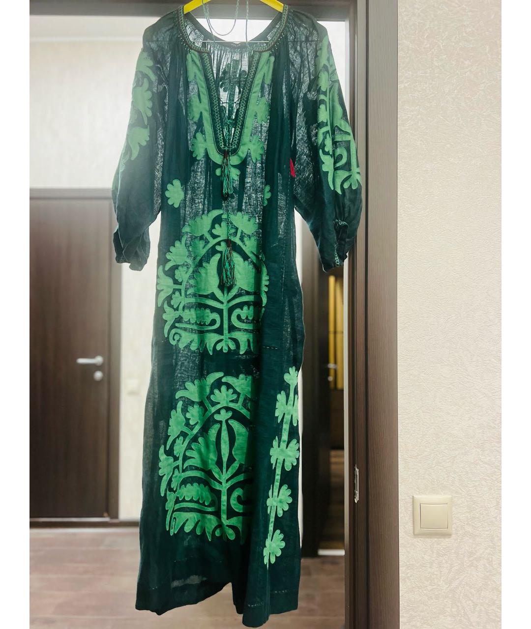 VITA KIN Зеленые льняное платье, фото 8
