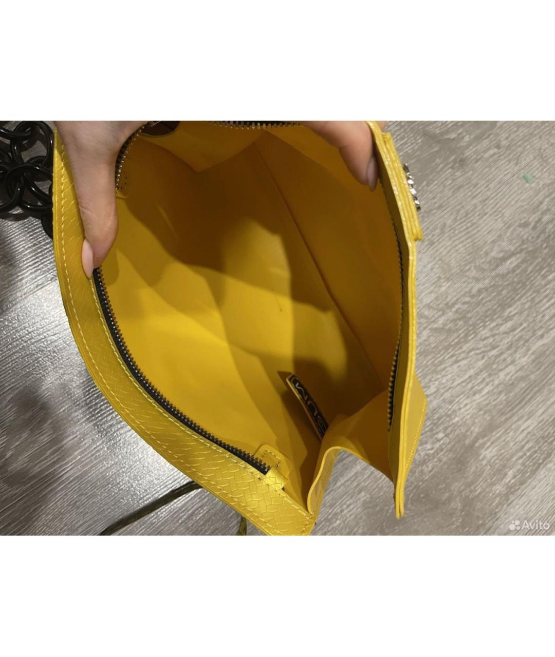 GUM Желтая сумка с короткими ручками, фото 4