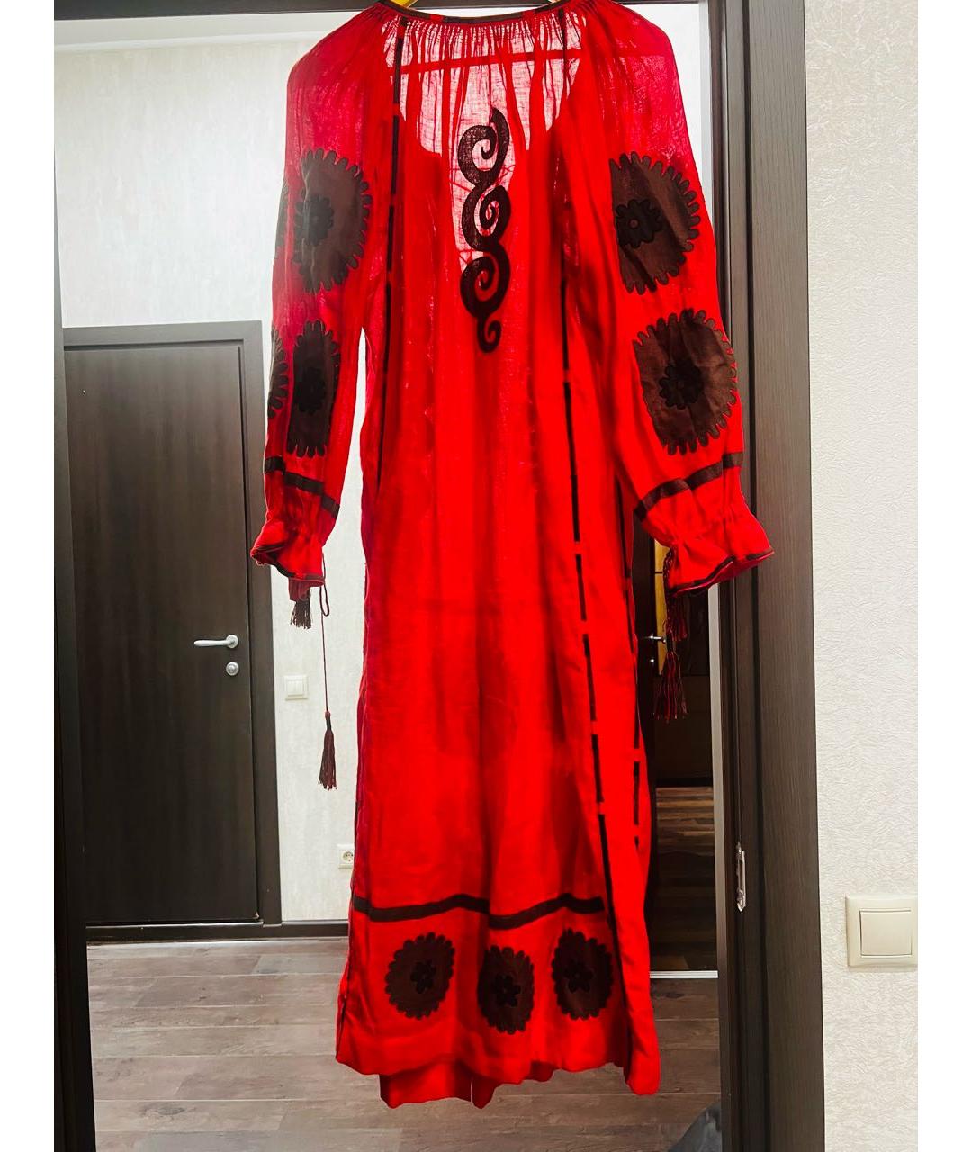 VITA KIN Красное льняное платье, фото 2