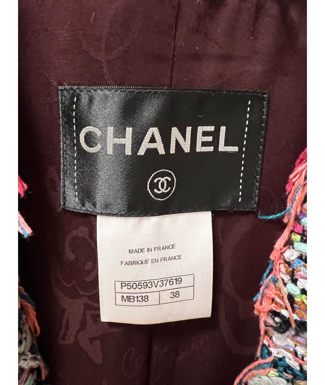 CHANEL Мульти твидовый жакет/пиджак, фото 3