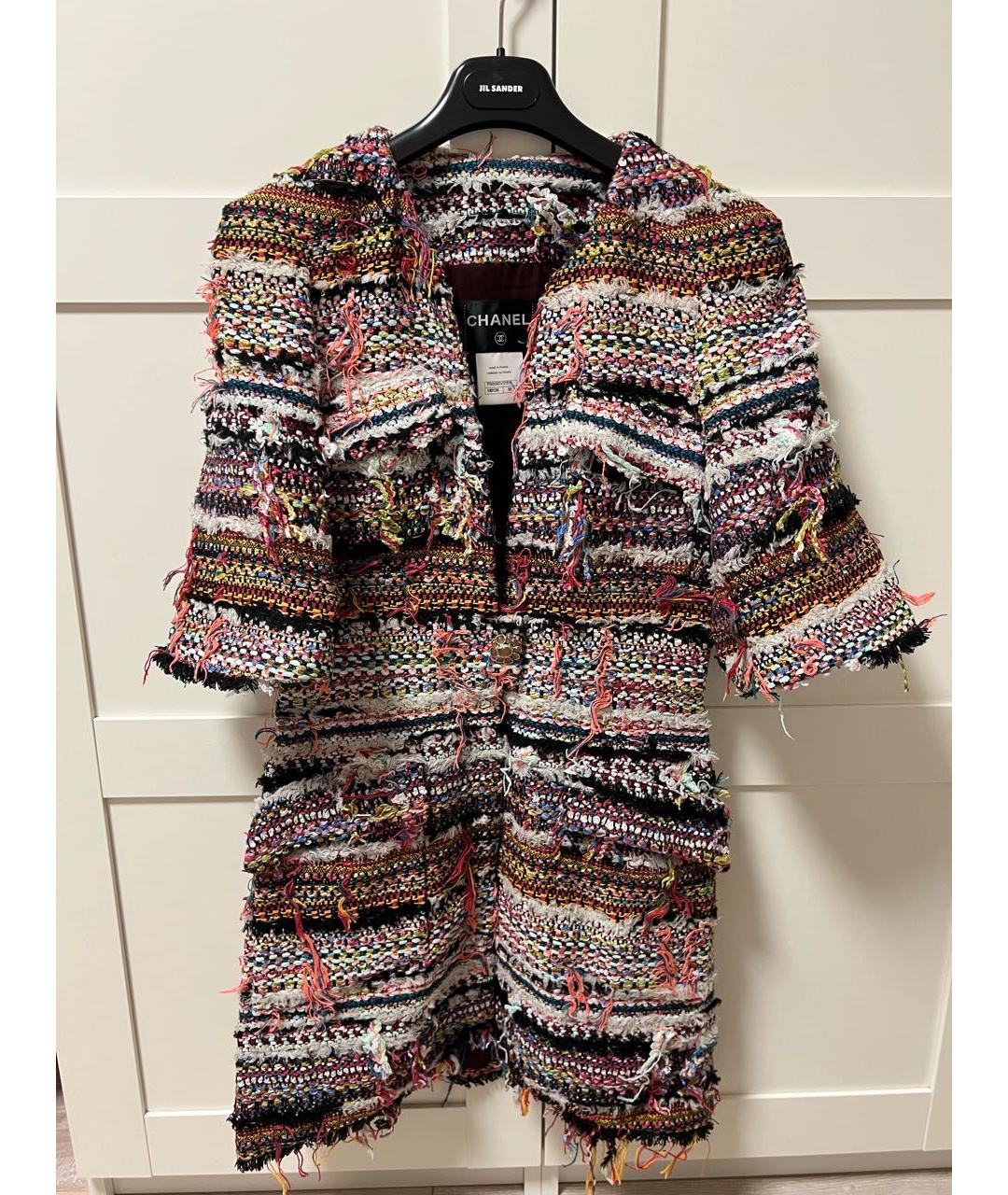 CHANEL Мульти твидовый жакет/пиджак, фото 5