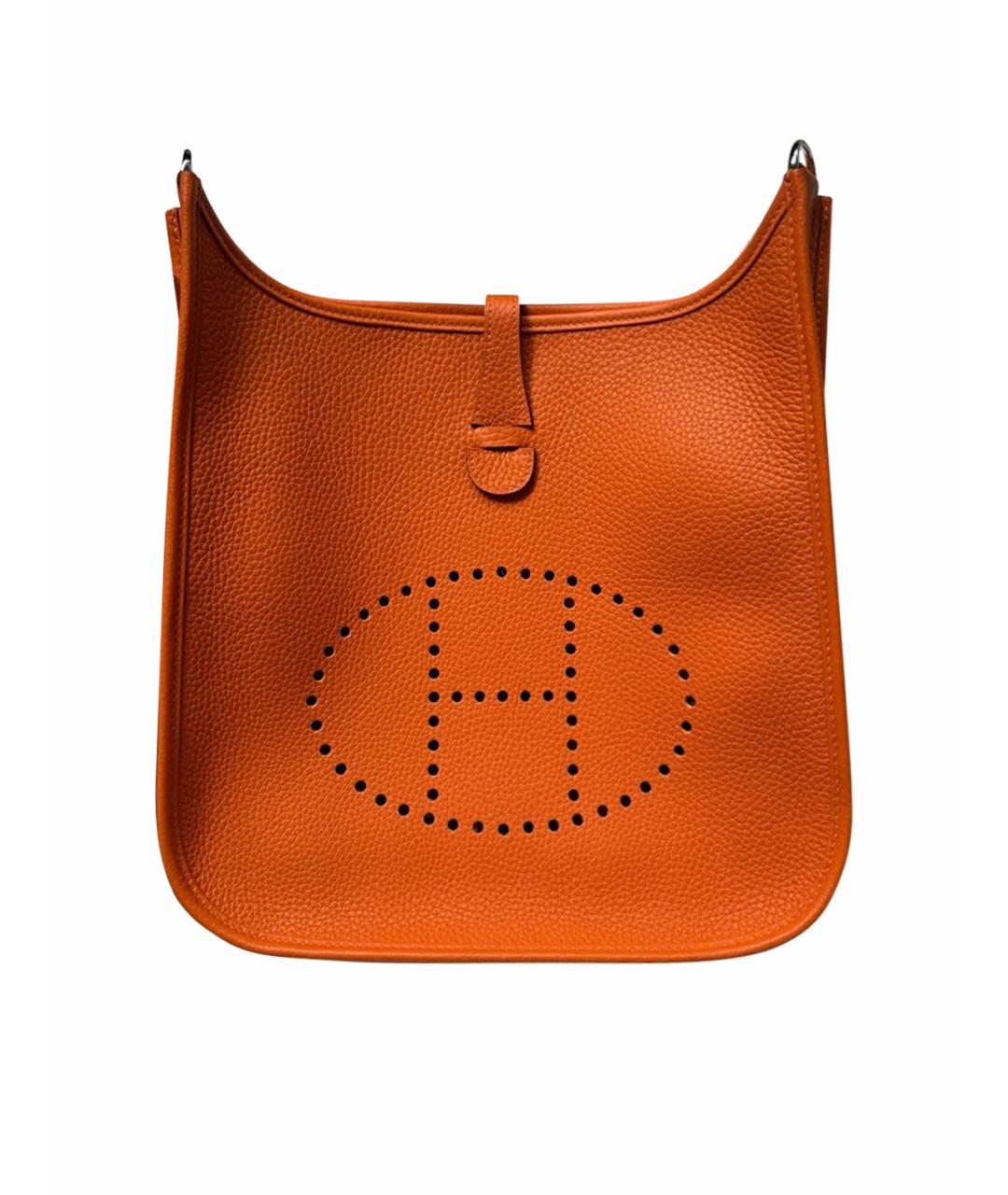 HERMES PRE-OWNED Оранжевая кожаная сумка через плечо, фото 1