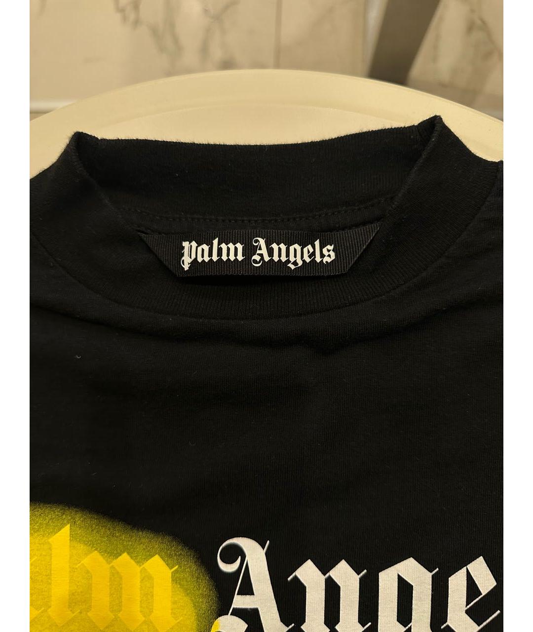 PALM ANGELS Черная хлопковая футболка, фото 4