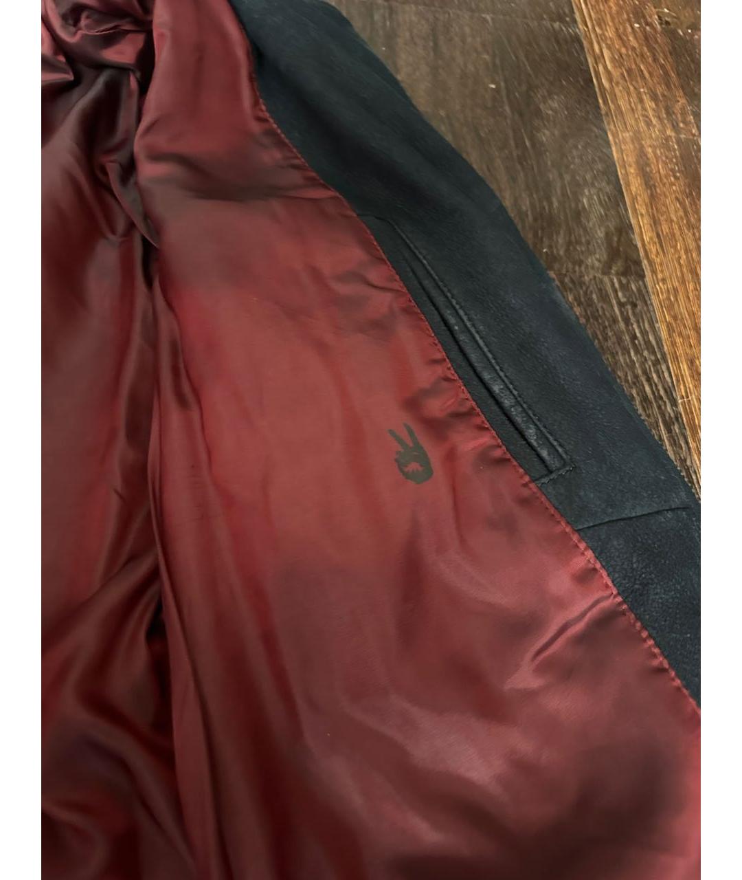 JOHN VARVATOS Темно-синяя замшевая куртка, фото 6