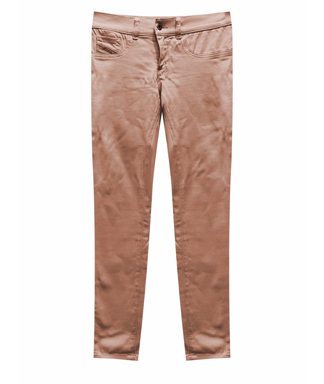 DIESEL Оранжевое хлопко-эластановые прямые джинсы, фото 10