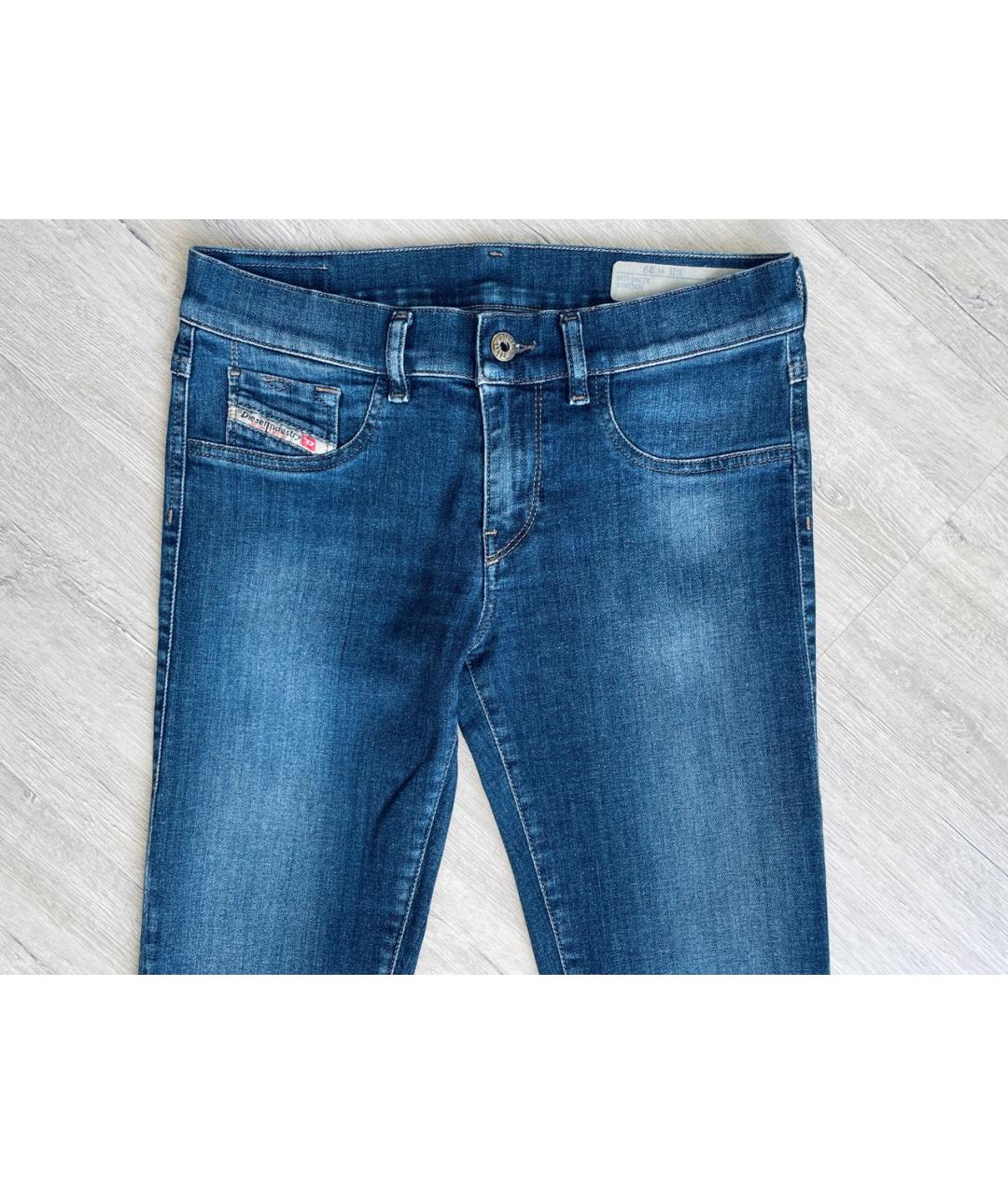 DIESEL Темно-синие хлопко-эластановые джинсы слим, фото 6