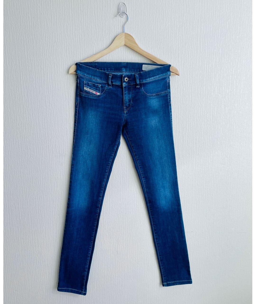 DIESEL Темно-синие хлопко-эластановые джинсы слим, фото 9