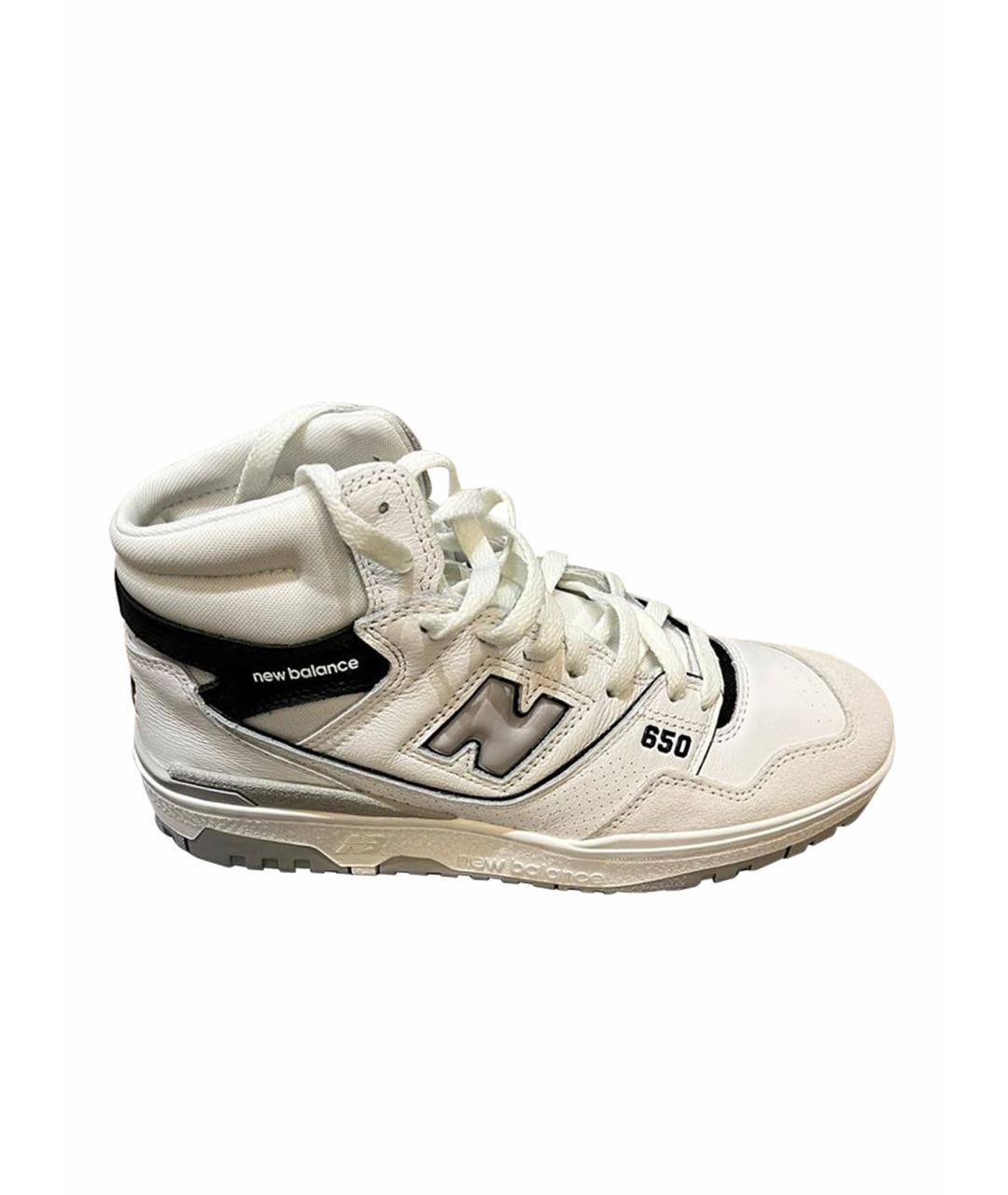NEW BALANCE Белые кожаные высокие кроссовки / кеды, фото 8