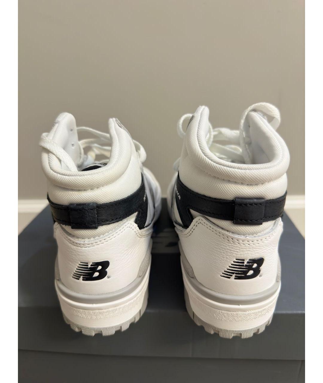 NEW BALANCE Белые кожаные высокие кроссовки / кеды, фото 4