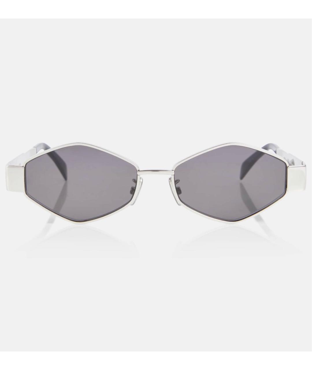 CELINE PRE-OWNED Серебряные металлические солнцезащитные очки, фото 6