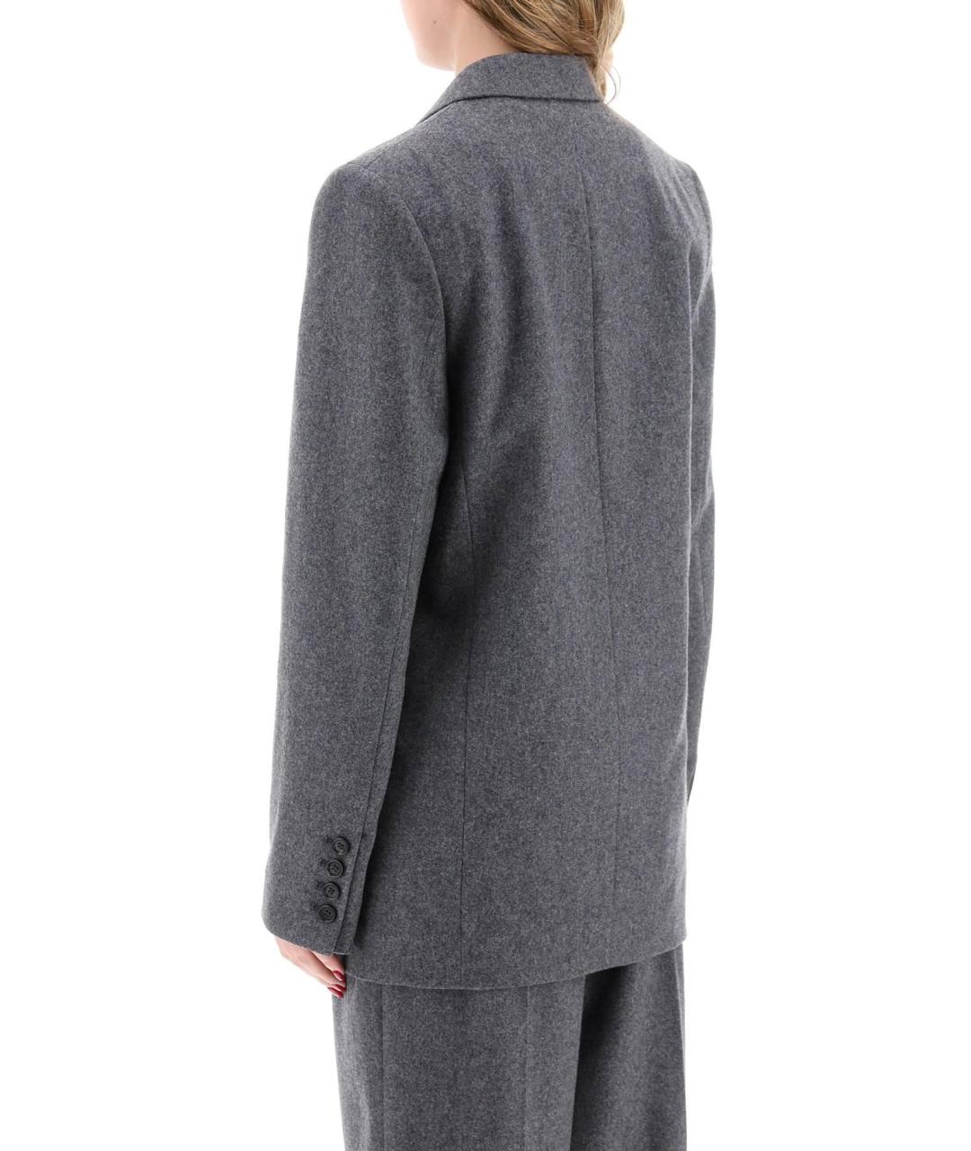 TOTEME Серый шерстяной жакет/пиджак, фото 5