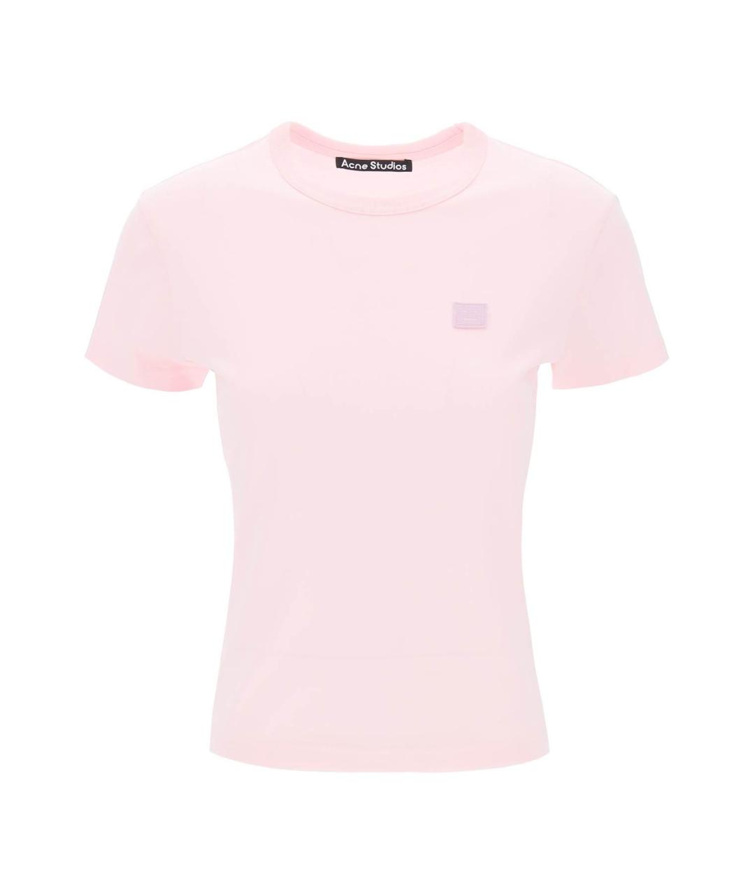 ACNE STUDIOS Розовая хлопковая футболка, фото 1