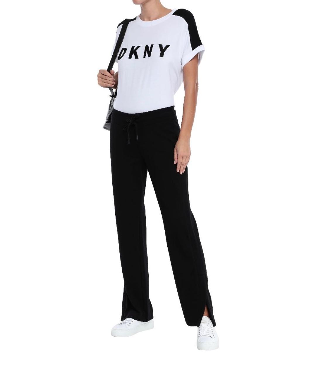 DKNY Черные хлопковые спортивные брюки и шорты, фото 3