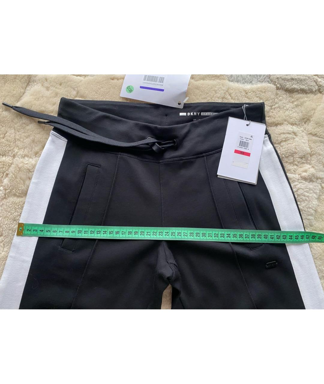 DKNY Черные вискозные спортивные брюки и шорты, фото 6