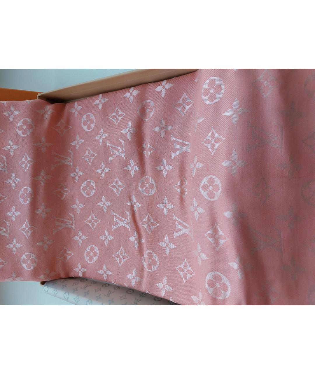 LOUIS VUITTON PRE-OWNED Розовый шерстяной платок, фото 2