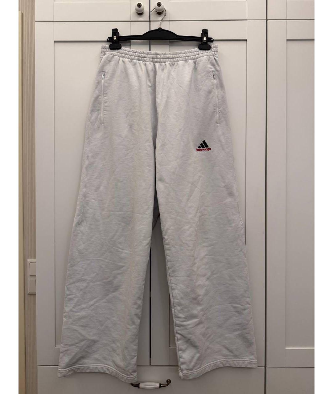 BALENCIAGA Белые хлопковые спортивные брюки и шорты, фото 6
