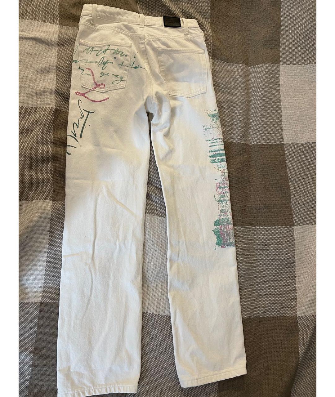 BURBERRY Белые хлопковые прямые джинсы, фото 2