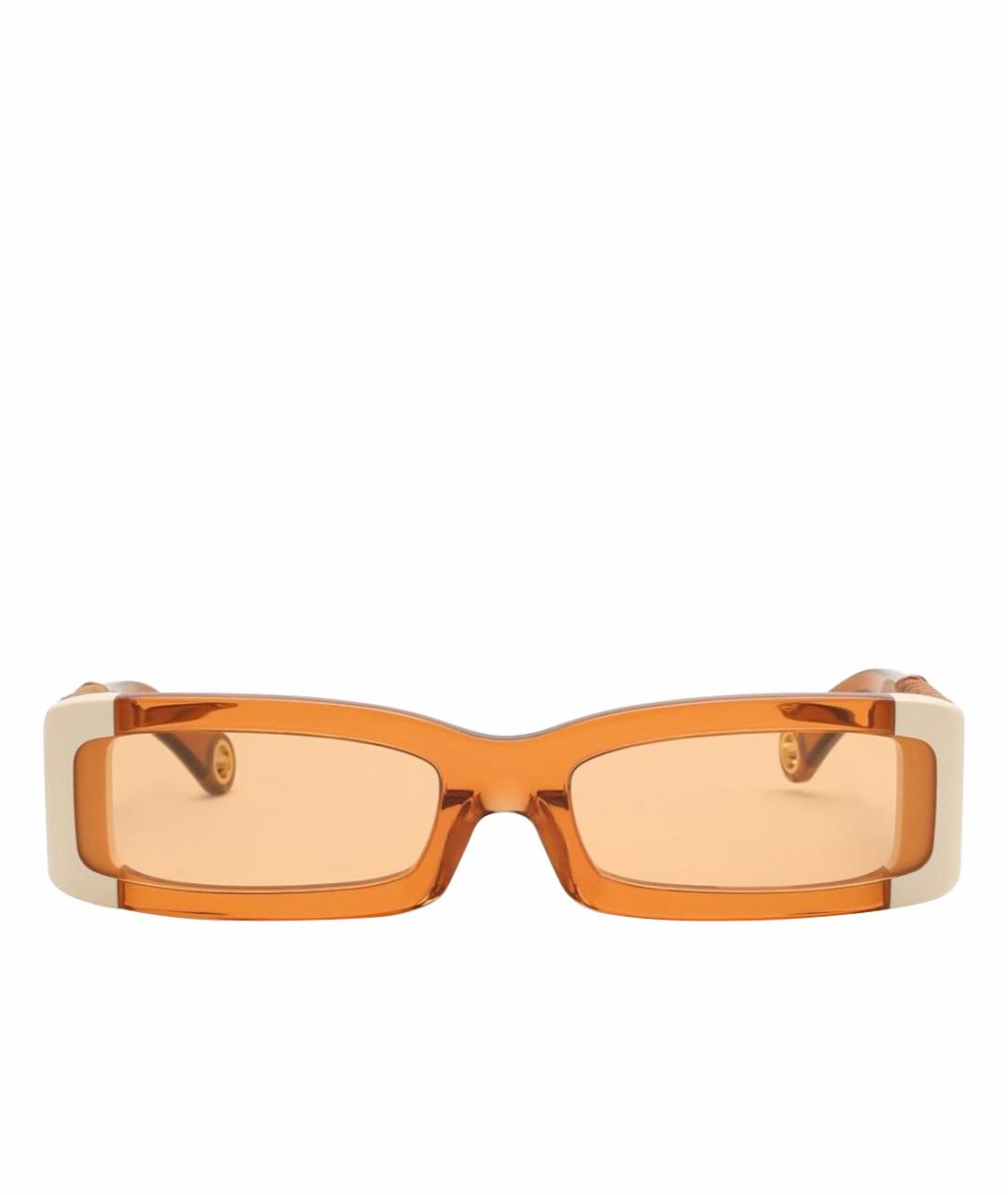 JACQUEMUS Оранжевое пластиковые солнцезащитные очки, фото 1