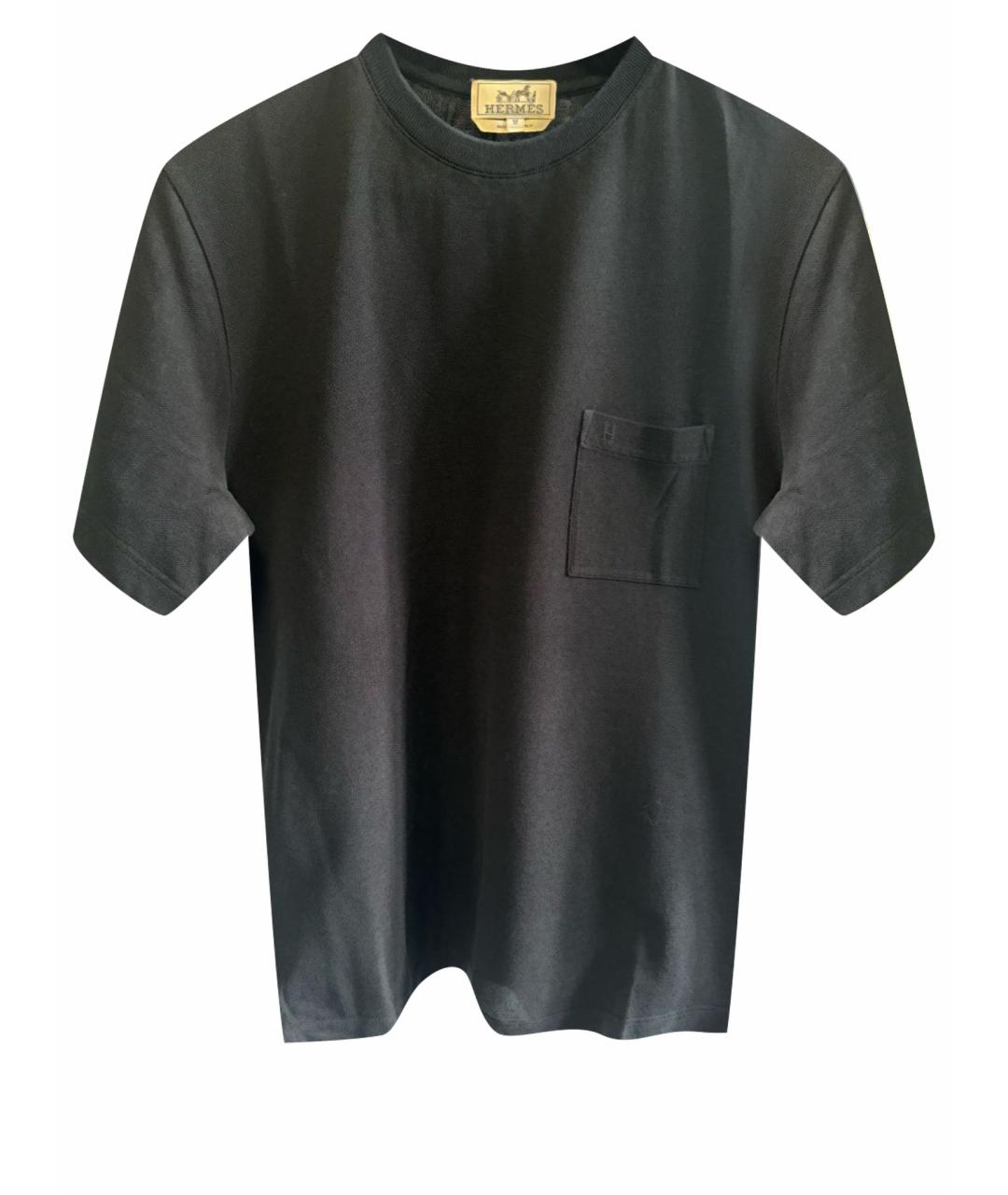 HERMES PRE-OWNED Черная хлопковая футболка, фото 1