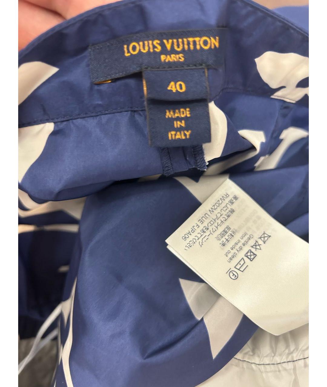 LOUIS VUITTON Синие полиамидовые шорты, фото 7