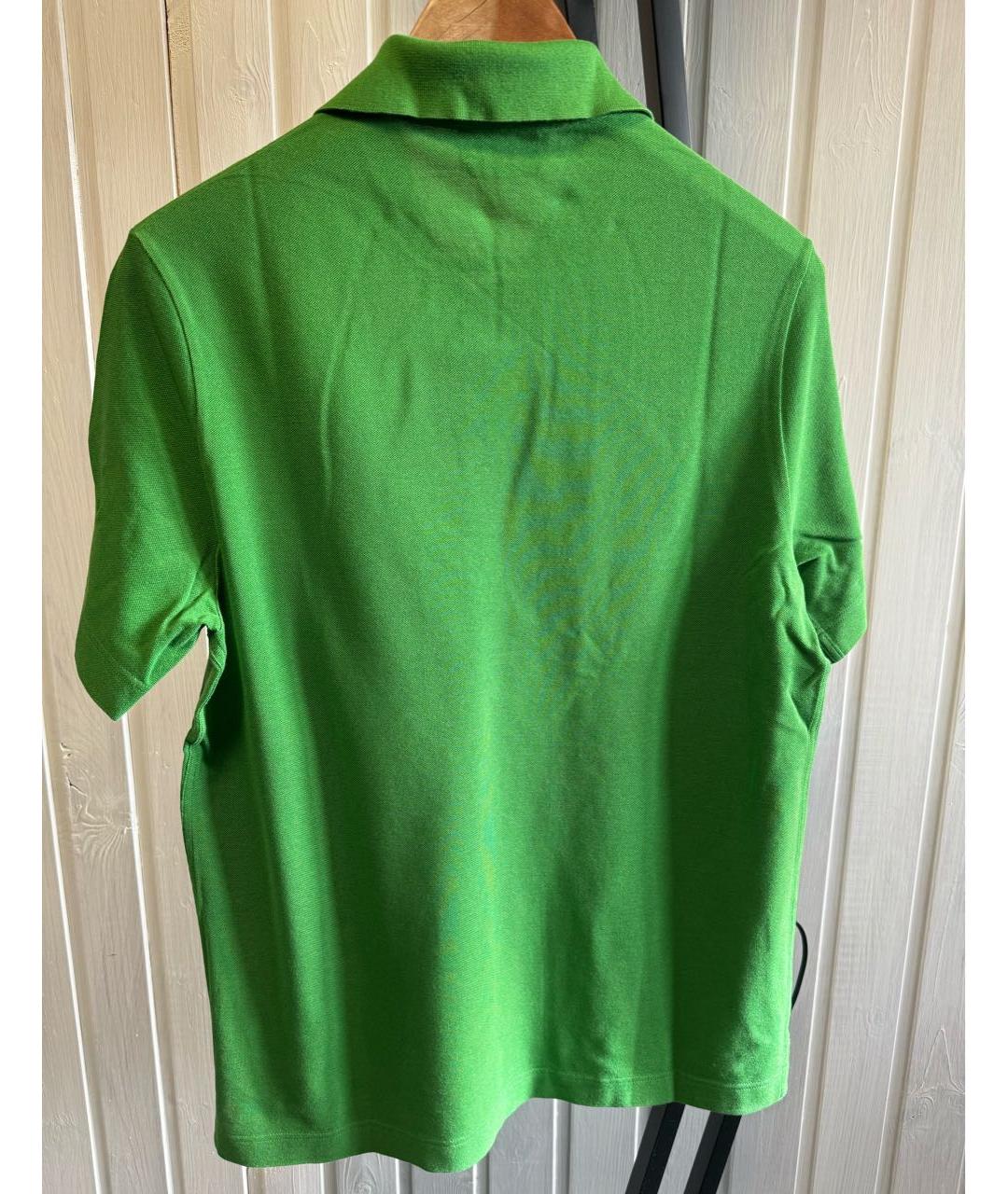 HERMES PRE-OWNED Зеленые хлопковое поло с коротким рукавом, фото 2