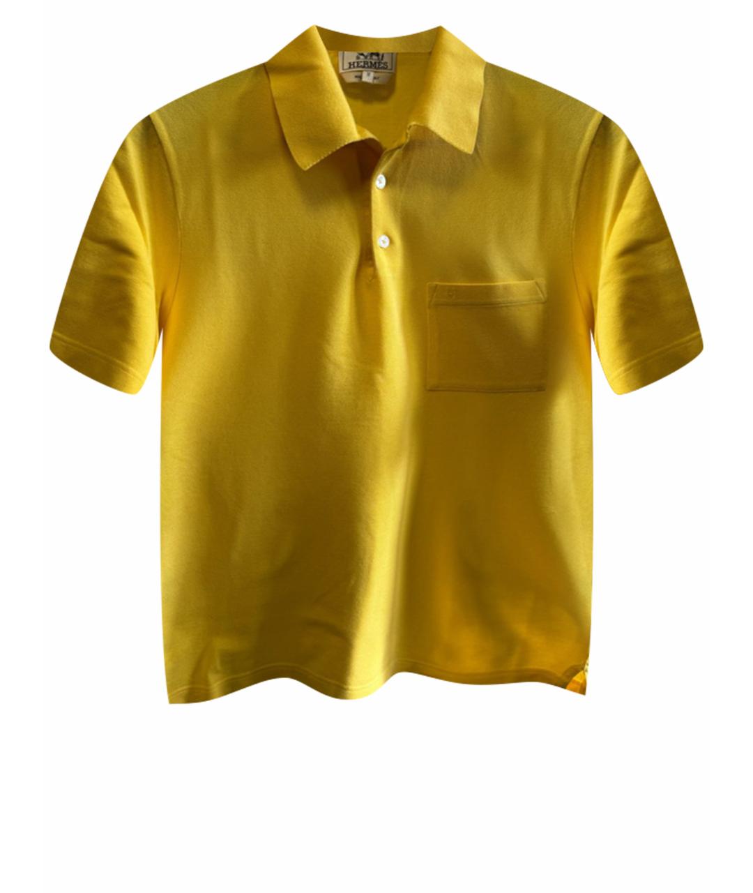 HERMES PRE-OWNED Желтое хлопковое поло с коротким рукавом, фото 1