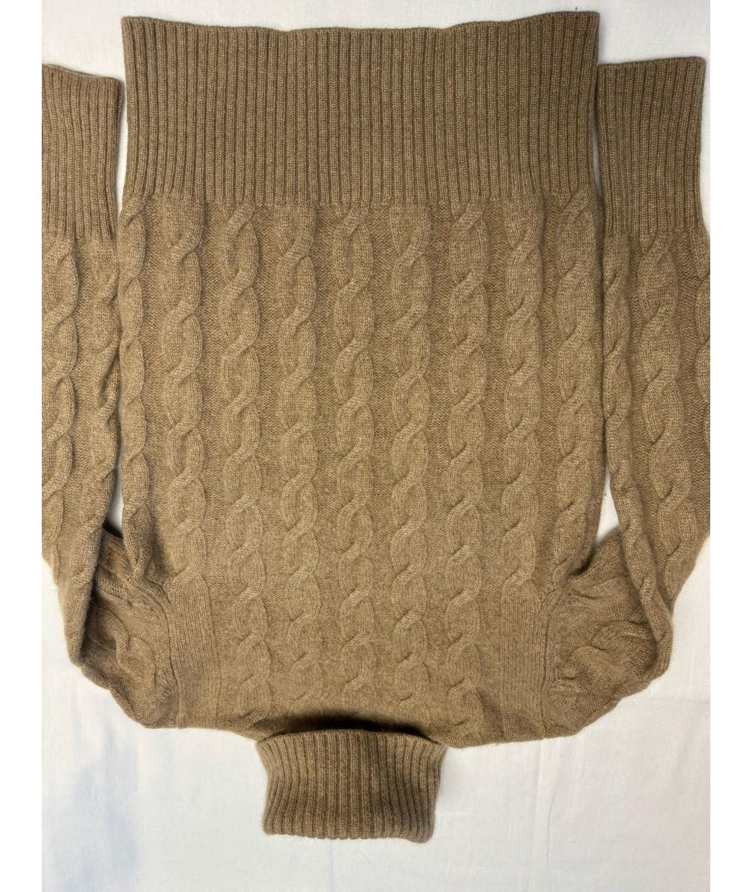 LORO PIANA Бежевый кашемировый джемпер / свитер, фото 3