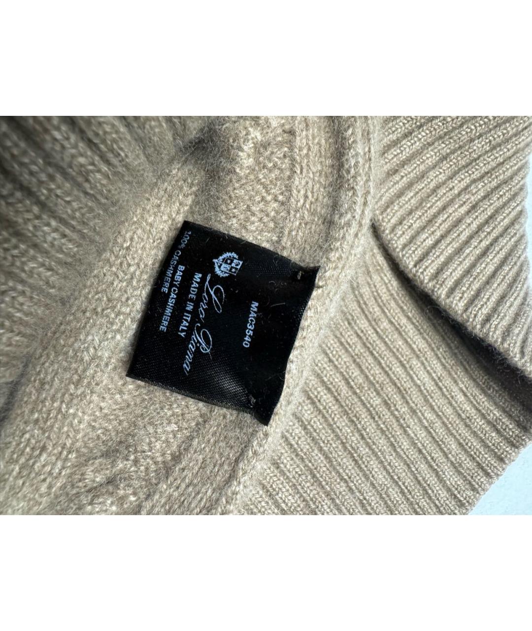 LORO PIANA Бежевый кашемировый джемпер / свитер, фото 4