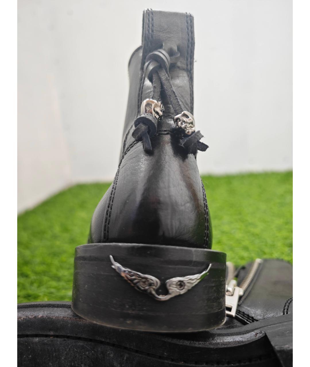 ZADIG & VOLTAIRE Черные кожаные ботинки, фото 7