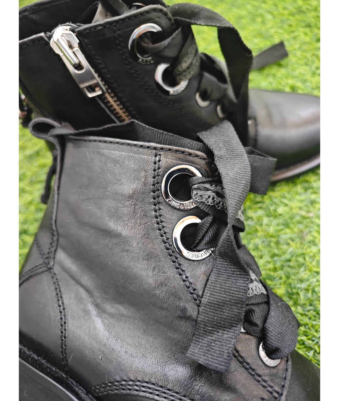 ZADIG & VOLTAIRE Черные кожаные ботинки, фото 5