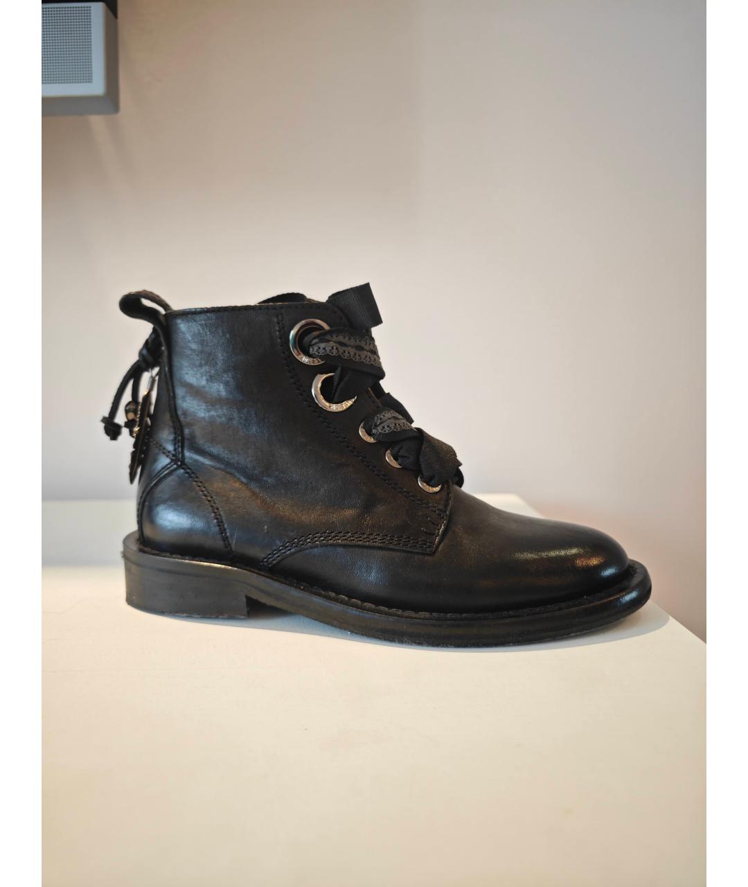 ZADIG & VOLTAIRE Черные кожаные ботинки, фото 8