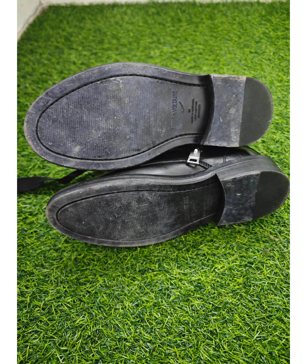 ZADIG & VOLTAIRE Черные кожаные ботинки, фото 6