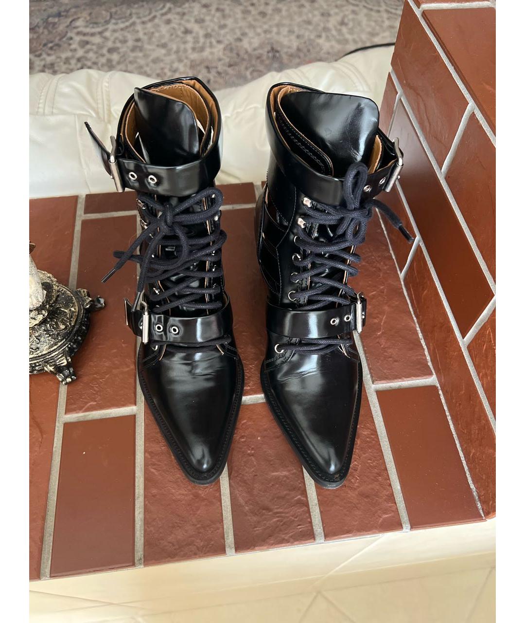 CHLOE Черные кожаные ботинки, фото 2