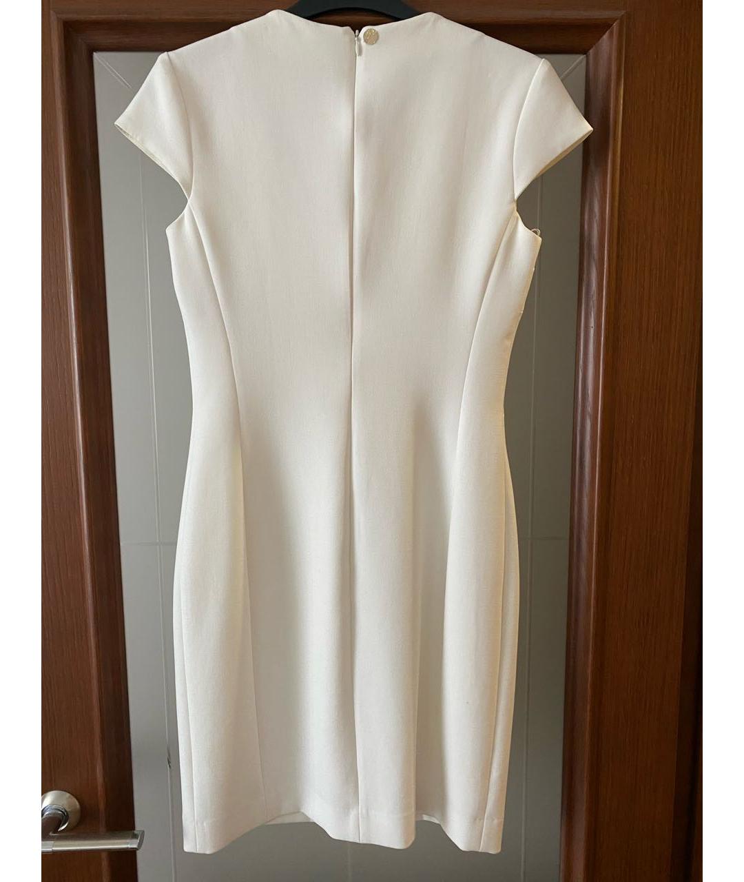 VERSACE COLLECTION Белое вискозное коктейльное платье, фото 2