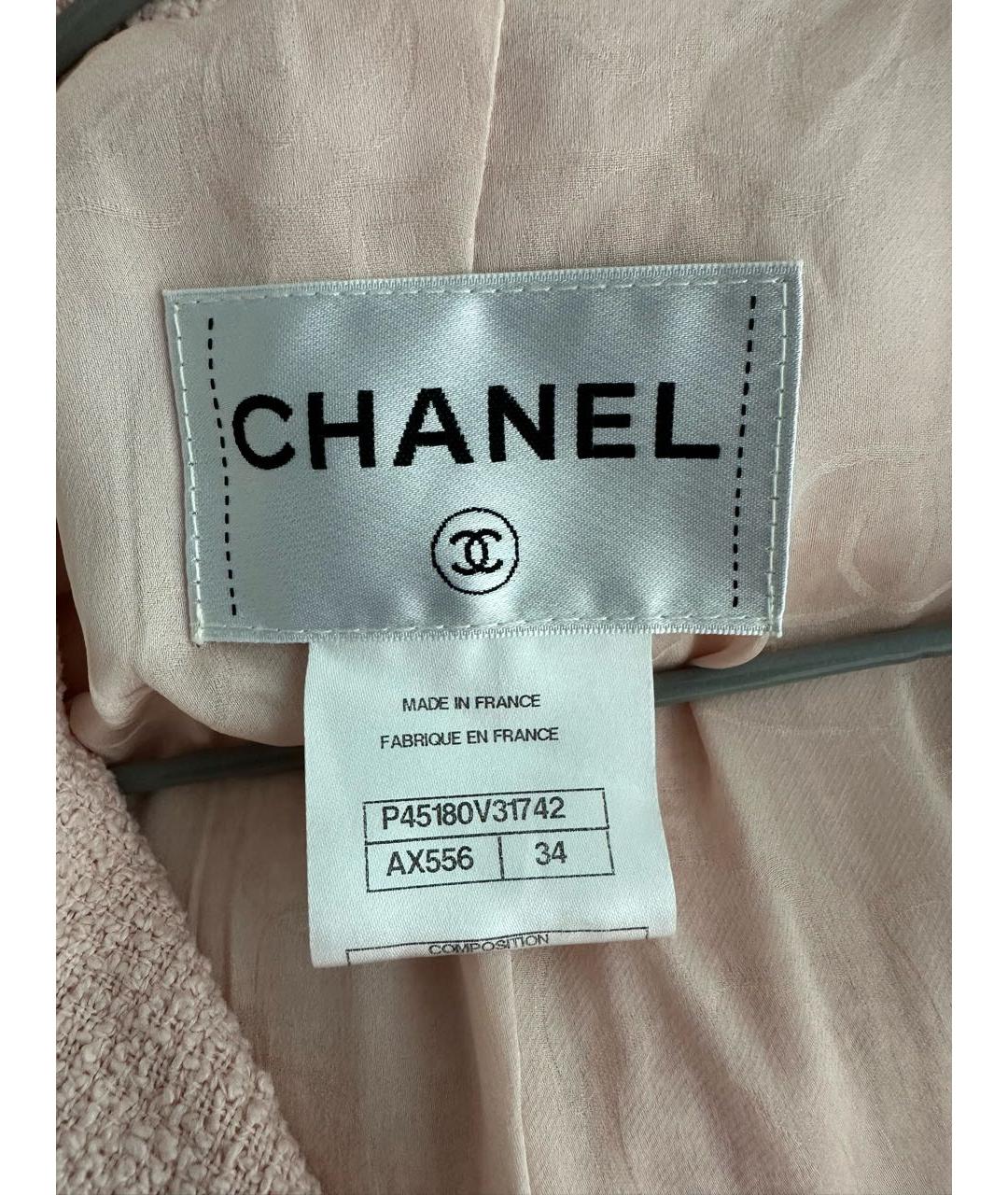 CHANEL PRE-OWNED Розовый хлопковый жакет/пиджак, фото 3