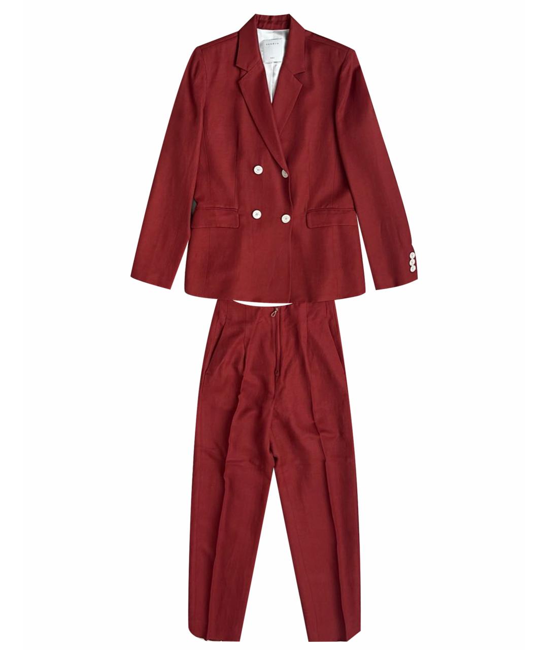 SANDRO Красный костюм с брюками, фото 1