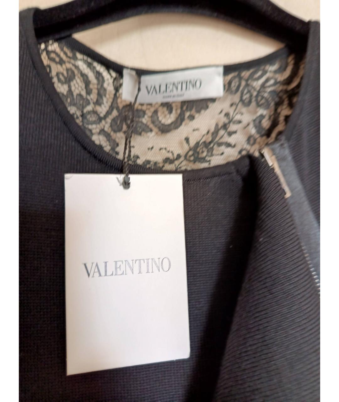 VALENTINO Черное шерстяное вечернее платье, фото 3