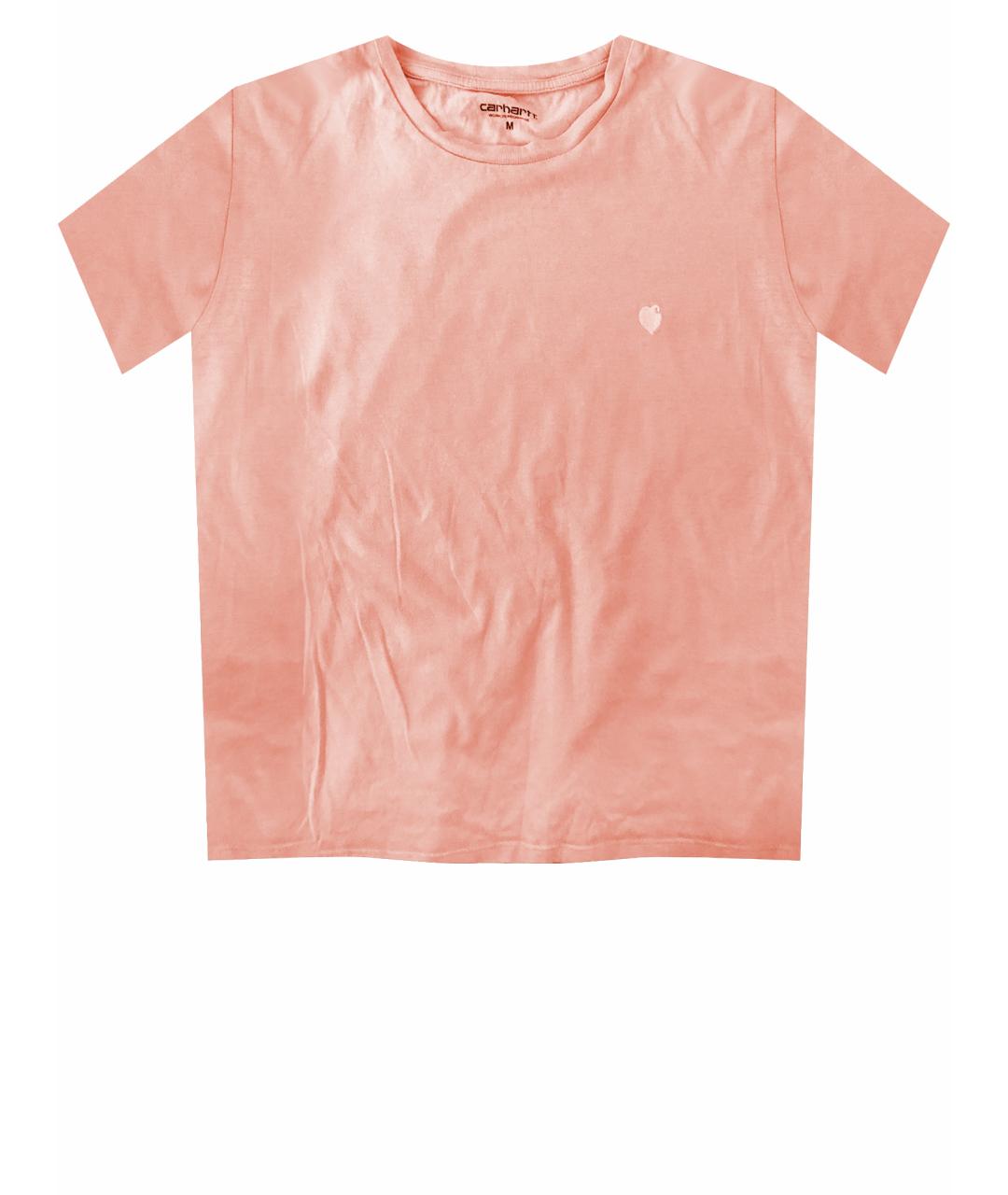 CARHARTT WIP Коралловая хлопковая футболка, фото 1
