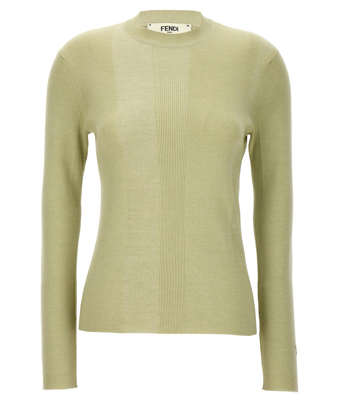FENDI Зеленый шерстяной джемпер / свитер, фото 1