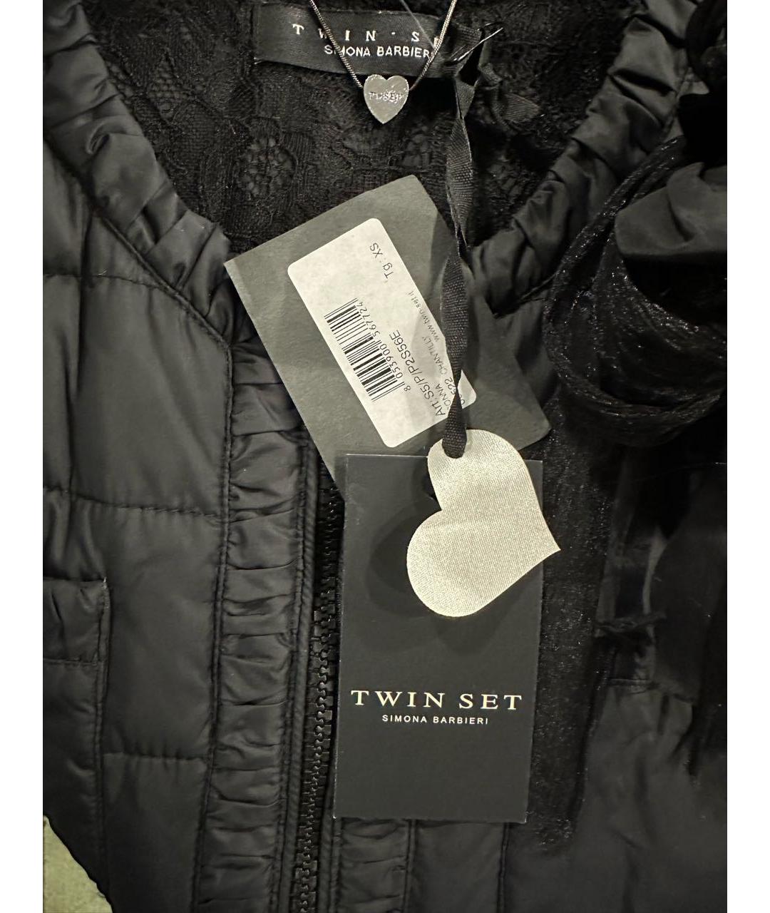 TWIN-SET Черная полиамидовая куртка, фото 3