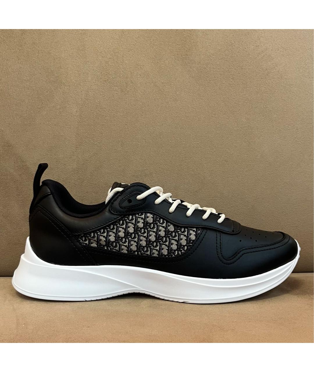 CHRISTIAN DIOR Черные кожаные низкие кроссовки / кеды, фото 9