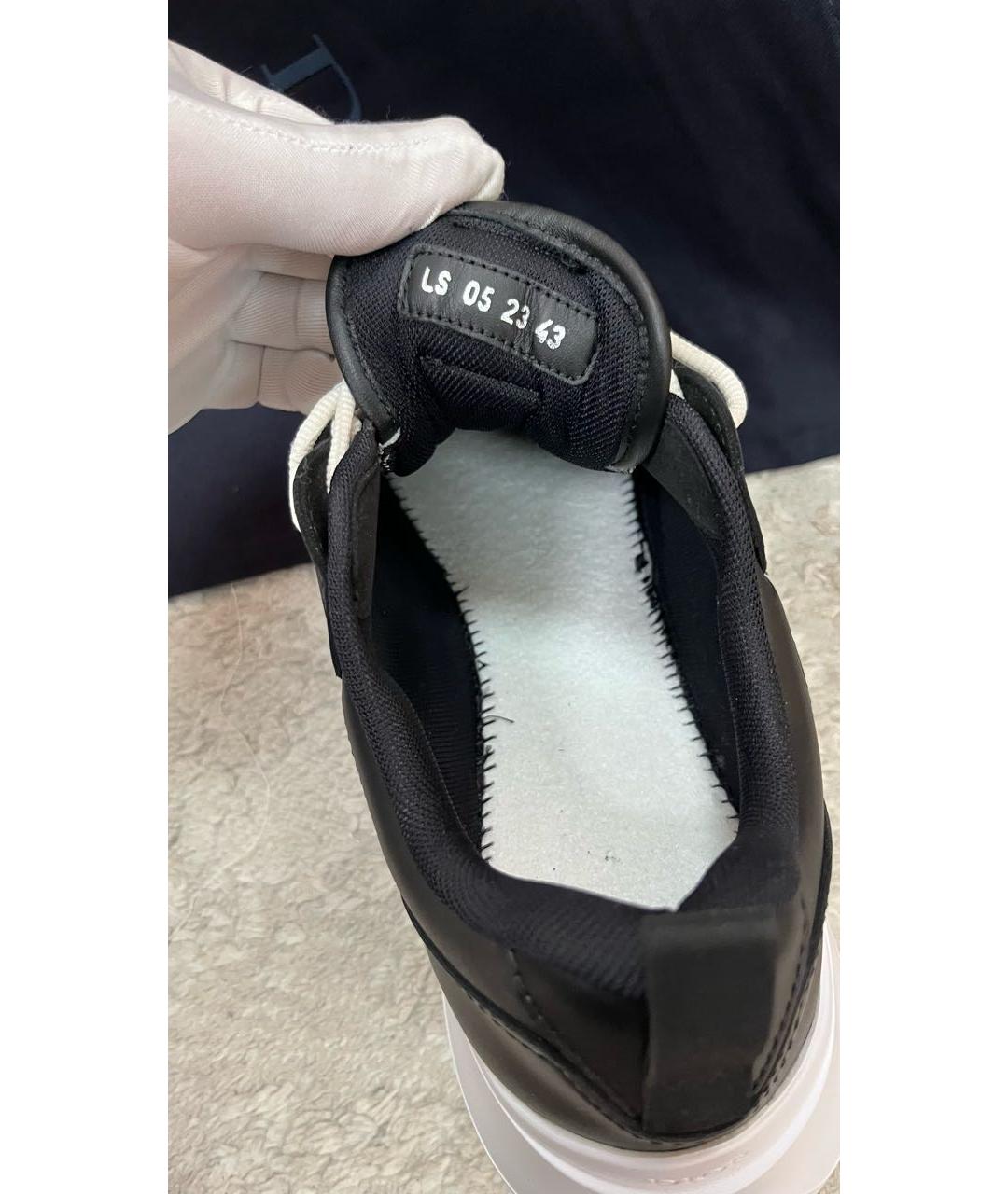 CHRISTIAN DIOR Черные кожаные низкие кроссовки / кеды, фото 8