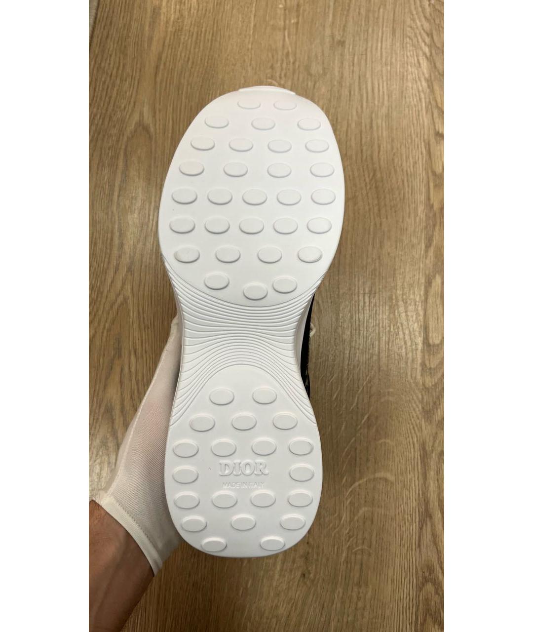 CHRISTIAN DIOR Черные кожаные низкие кроссовки / кеды, фото 6