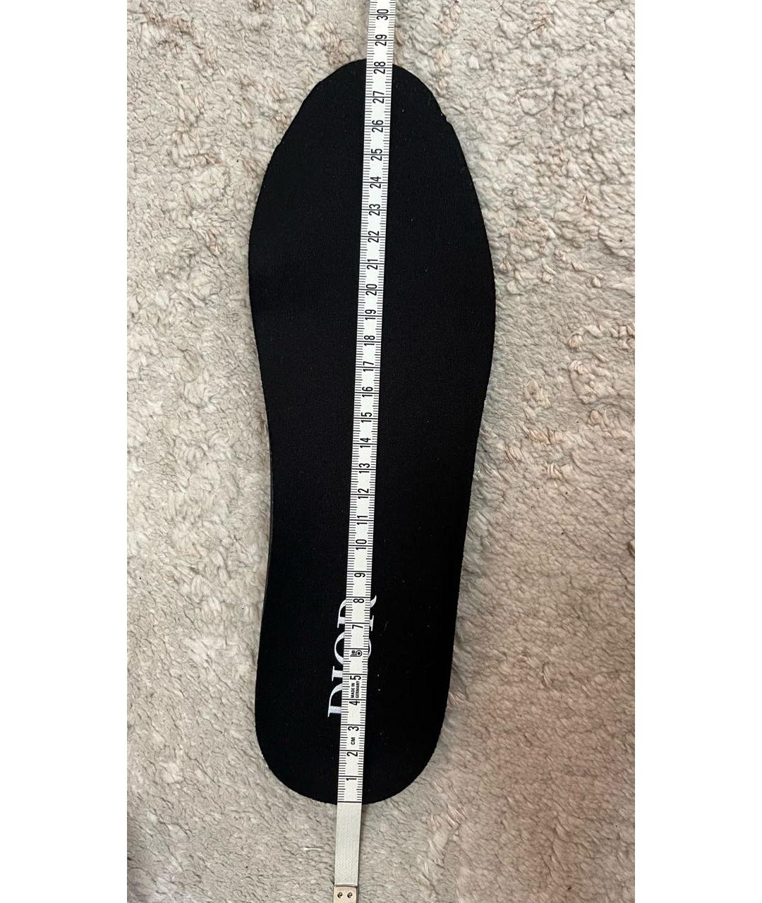 CHRISTIAN DIOR Черные кожаные низкие кроссовки / кеды, фото 7