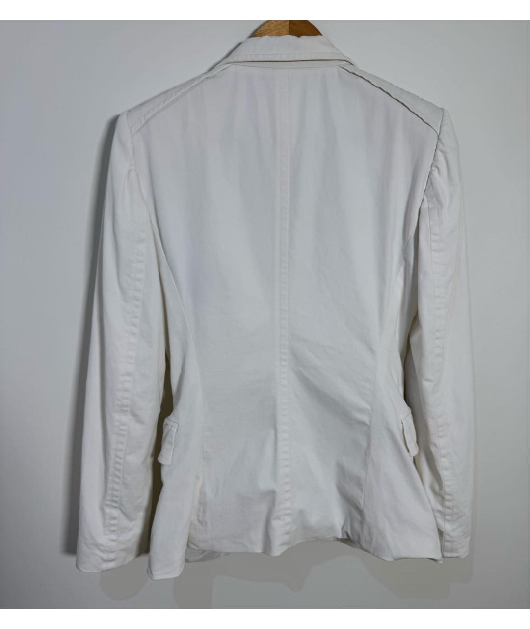 GUCCI Белый хлопковый жакет/пиджак, фото 2